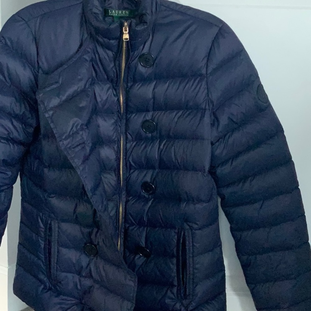 Navy Blue Light Weight Down Jacket - image 2